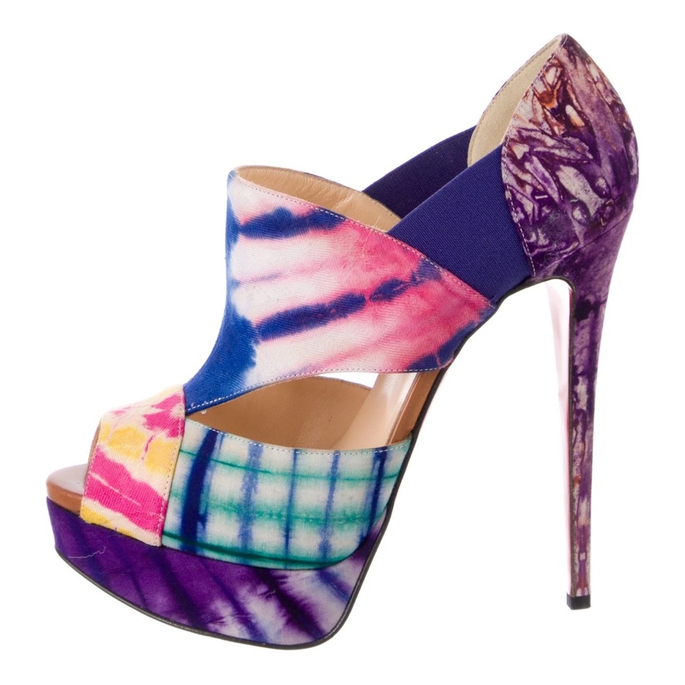 Colorful Tie-Dye Platform Heels
